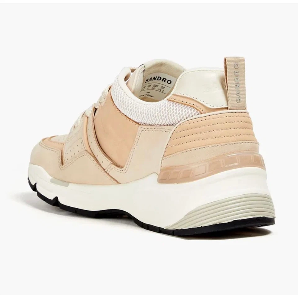 NUEVO en caja Zapatillas Sandro Camel Malla Nubuck + Cuero 37/6.5 Foto 2 de 4