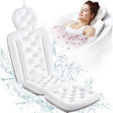 Full Body Bath Pillow for Bathtub Thick Bathtub Cushion with Laundry Bag Luxury