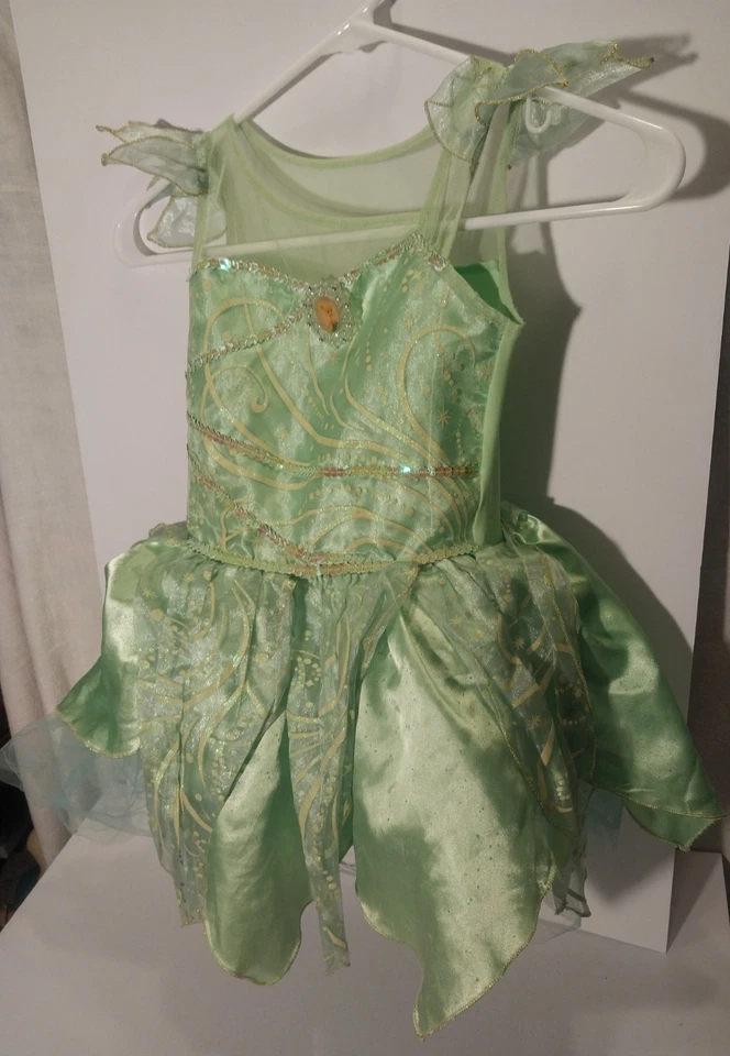 Disney Store Tinker Bell Costume Child Small 5/6 Green & Pink Tutu Skirt Holiday - Image 2 of 4