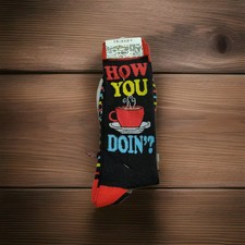 FRIENDS TV Show SERIES How You Doin Coffee Licensed Crew Socks 2 Pair Size 6-12