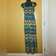 AB Studio Resortwear Vacation Jersey Maxi Dress sz S