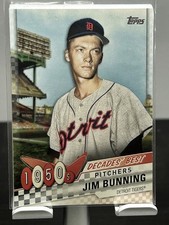 2020 Topps Update Decades' Best - #DB-8 - Jim Bunning - Detroit Tigers