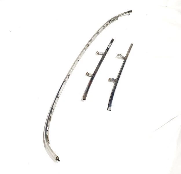 1987 Alfa Romeo Spider Veloce OEM Soft Top Hatch Chrome Trim 3 Pieces  - Image 3 of 4