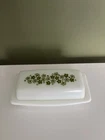 Pyrex Vintage Butter Dish Spring Blossom Daisy Green