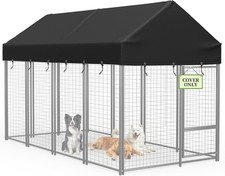 Heavy Duty Dog Kennel Roof Cover, Waterproof UV Resistant Replacement for 10x5ft