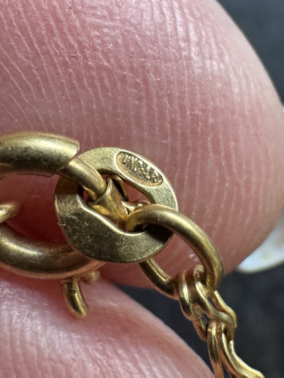 VTG Unoaerre 18K Gold Rare Loop In Loop Link Chai… - image 7