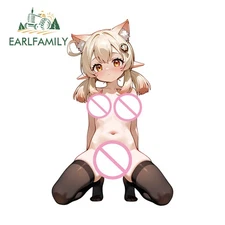 EARLFAMILY Klee Anime Car Sticker Bumper Artistic Caravan Rearview Mirror Decal