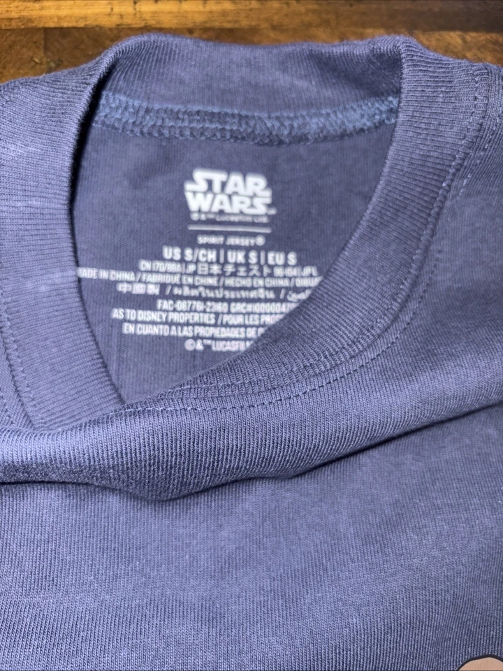 NEW Star Wars Spirit Jersey Adult Small Blue Han Solo Leia I Know Disney Parks - Image 4 of 4