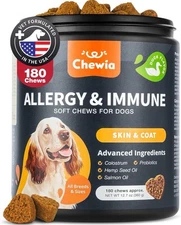 USA Dog Allergy Relief Chews Dogs Itching Skin Relief Treatment Pills 180 Treats