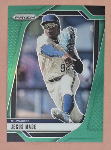 Jesus Made 2025 Panini Prizm Green Prizm Prospect Card #80