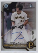 2022 Bowman Draft Chrome Pick Refractor 190/499 Tres Gonzalez #CDA-TG Auto 0ol8