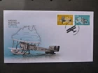 AUSTRALIA 2024 100th Anniv 1st Flight Round Australia Pair Stamp First Day Cover