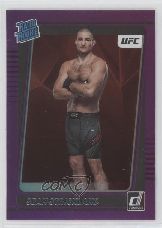 2022 Donruss UFC Rated Rookie Purple Flood Sean Strickland #206 Rookie RC li2