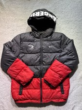 Nike 3BRAND Boys Black Puffer Jacket Hooded Dangeruss Size XL 13-15Y