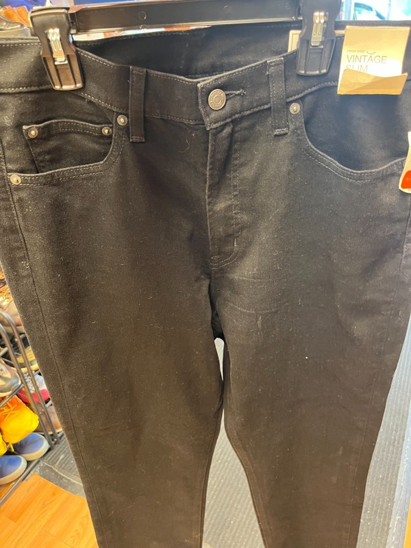 GAP VINTAGE SLIM HIGH RISE BLACK STRETCH JEANS WOMEN'S SIZE 32/14R NEW