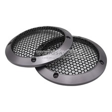 2x 3" inch 97mm Aluminum Speaker Cover Full Metal Mesh Grille Decorative Circle