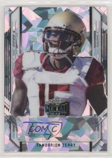 2021 Leaf Metal Draft Portrait Silver Crystals 7/50 Tamorrion Terry Auto 0ea4