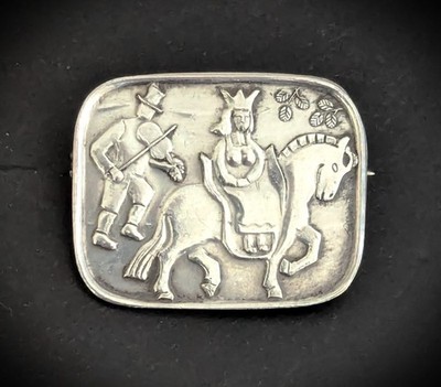 Vintage Norwegen 830er Silber N.M Thune Hochzeit Parade Brosche