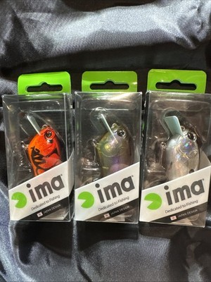 IMA square bill crankbait set hot craw freds perch silver lining (3) baits