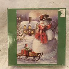 Christmas Snowman Party Oversized Puzzle 500 Pieces New In Sealed Package.