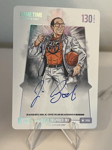Bo Jackson Battle Arena Inspired Ink Auto “𝑮𝑨𝑴𝑬 𝑻𝑰𝑴𝑬` Jim Boeheim JBOA-7