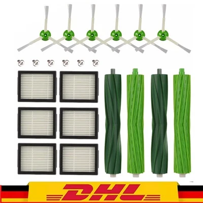 MARKENLOS Ersatzteile Bürsten Filter Set Für iRobot Roomba i6 i7+ i8 Plus E5 E6 E7 7150 DE