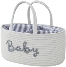 Baby Nappy Caddy Organiser for Changing Table – Stylish Nursery Storage Basket