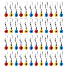 100Pcs Fishing Float Bobber Stops Metal Snap Fishing Hook Sea Bean Connector