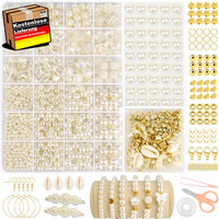 Perlen Set Zum AuffäDeln FüR DIY Schmuck ArmbäNder Und Ohrringe, 5 GrößEn
