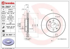Brembo 09.D607.11 Brake Disc for Kia