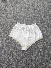 80s/90s White Satin Sleep Shorts