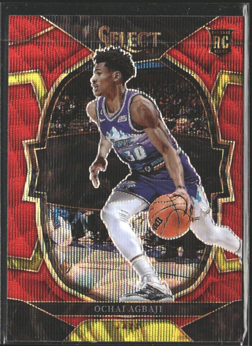 2022-23 Panini Select #96 Ochai Agbaji Red Wave Prizms