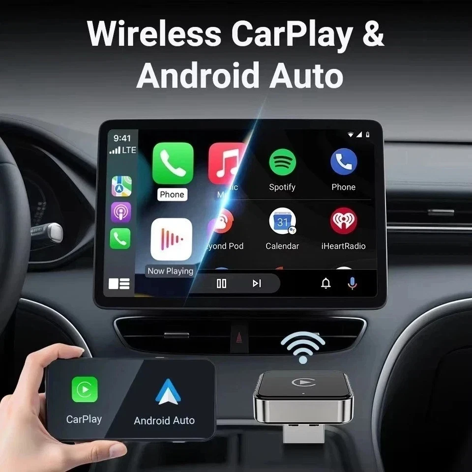 2025 USB Wireless CarPlay Adapter For iPhone Apple Wireless Dongle Plug &Play-UK - Image 3 of 4