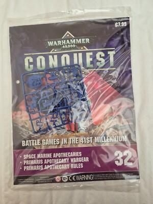 Warhammer 40K Conquest Ausgabe 32 Modelle & Magazin Neu Space Marine Apothecary