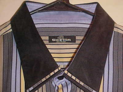 VINTAGE MENS 100% SILK SHIRT BY GERLIN ITALY MULTICOLOR STRIPE SIZE XXLARGE WOW
