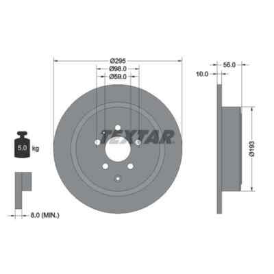 TEXTAR 2x Bremsscheibe 92074100