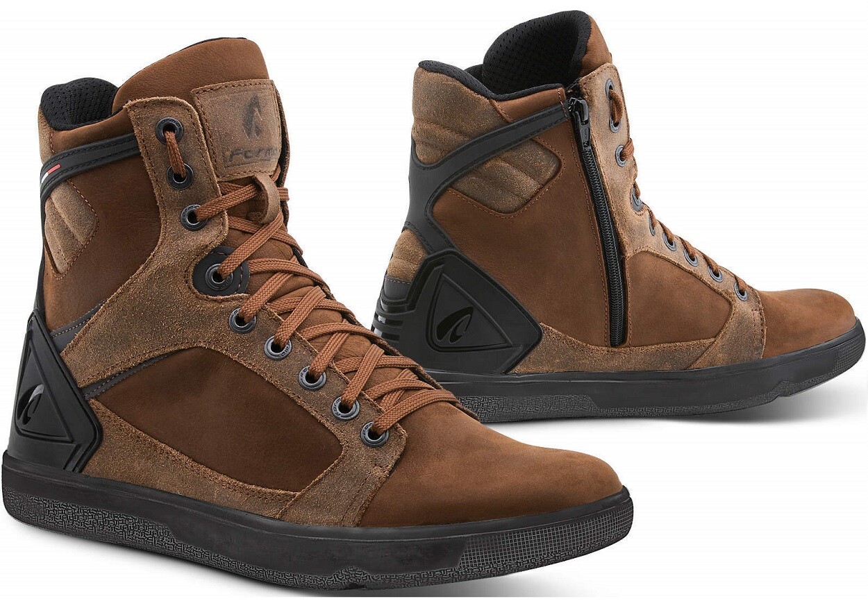SCARPE BOOTS MOTO IMPERMEABILI H2O FORMA HYPER DRY BROWN MARRONE PELLE TG 45