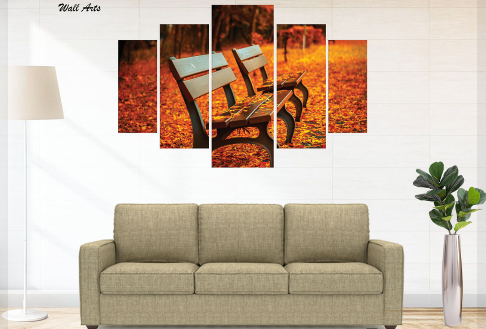 5 panel Nature design Printed Modern Home Decor Wall Art Autumn Season Poster