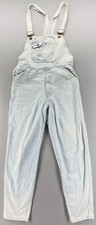 Vintage Nuovo Industriale Denim Overalls Size L Jean Suspenders Pants Light Wash