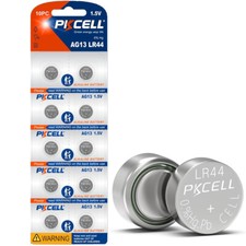10pcs LR44 AG13 357 157 L1154 303 1.5V Batteries Button Cell Alkaline PKCELL