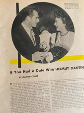 Helmut Dantine, Two Page Vintage Clipping, a