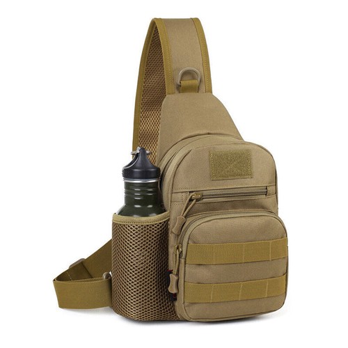 Tactical Sling Crossbody Backpack with Water Bottle Holder Shoulder Chest Bag - Picture 12 of 14