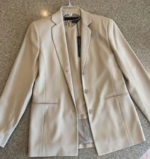 YANSI FUGEL New! Beige Jacket Blazer + Matching Tank Shell Set NWT Sz 6