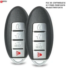 2*Replacement Smart Remote Key Fob 4B for Infiniti M35 M45 2006-2010 - CWTWBU618