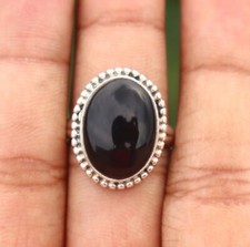Charming Black Onyx Ring,925 Sterling Silver,A Gemstone Ring,Handmade Ring,Gift