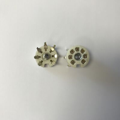 B7G KERAMIK PCB BRITISH VALVE TUBE SOCKETS x2PCS