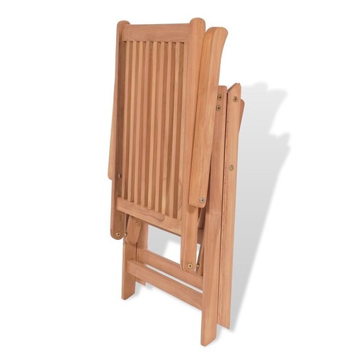 NNEVL Reclining Garden Chairs 2 pcs Solid Teak Wood - Picture 6 of 8