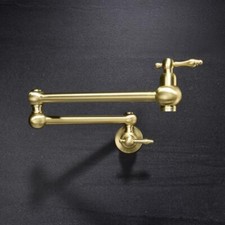 Pot Filler Faucet Wall Mount,Brushed Gold