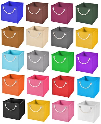 STICKANDSHINE 5 Piezas Caja Plegable 15 x 15 x 15 cm Caja de Almacenamiento Baño Caja Plegable Cesta