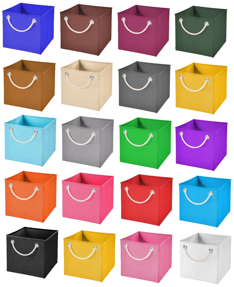 STICKANDSHINE 5 pezzi scatola pieghevole 15 x 15 x 15 cm scatola portaoggetti bagno scatola pieghevole cestino